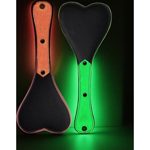 BDSM Adults Games Sexy Flirting Flogger Whips Sex Fluorescent PU Hand Pat Ass Spanking Paddle Slave Flogger For Couples Sex Toys