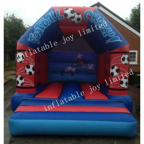 Free air ship to door, crazy football inflatable jumping house, kids bounce castles bouncer, newest soccer bouncy toys