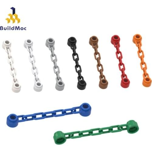 BuildMOC Compatible Assembles Particles 92338 1x6 chain For Building Blocks Parts DIY LOGO Education