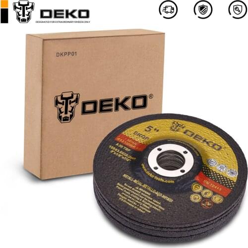 DEKO 4Pcs 125mm Grinding Discs Angle Grinder Wheel Cutting Discs For Angle Grinder Machine DKAG25LD1/DKAG25LD2 --DKPP01/DKPP02