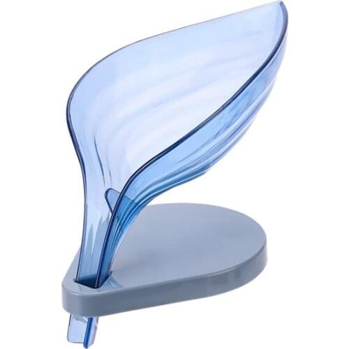 Leaf Shape Soap Holder Soap Dish For Bathroom Quick Drain Large Suction Cup Fixed Firmly Bathroom Storage Rack Soap Container