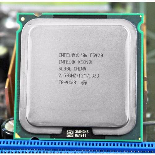Intel xeon processor E5420 LGA 775 scoket 771 to 775 2.5GHz/12M/1333Mhz/CPU equal works on 775 motherboard with adapter