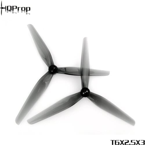 HQPROP T6X2.5X3 6025 3-Blade PC Propeller Light Grey for FPV Racing Freestyle 6inch Long Range LR6 Drones Replacement DIY Parts
