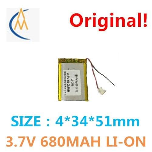 New sufficient capacity polymer li-ion battery 3.7 V 403451 680 mah GPS radio/equipment/mini