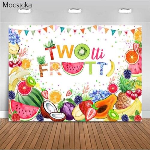 Mocsicka Summer Theme Background Fruit Party Decoration Style Baby Shower Photo Background Photography Studio