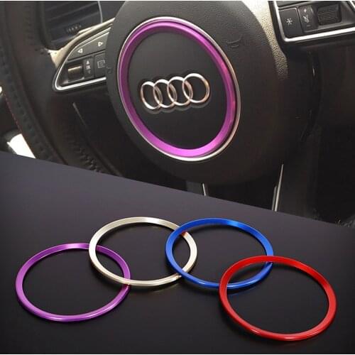Car Steering Decorate Ring Sticker Trim Cover For Audi TT 8J MK2 A1 A3 S3 8V A4 B8 A5 8K 8T A6 RS6 C7 S3 RS4 Styling Accessories