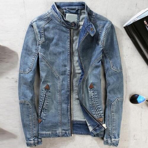 New Arrivals Denim Jackets and Coats For Men European and American Style Man Automotive Jeans Coats Overcoats Cheap A191