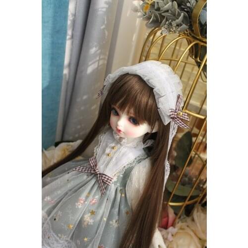 BJD Doll clothes suitable for 1-3 1-4 1-6size fashionable dress noble lovely grey skirt with headdress doll accessories