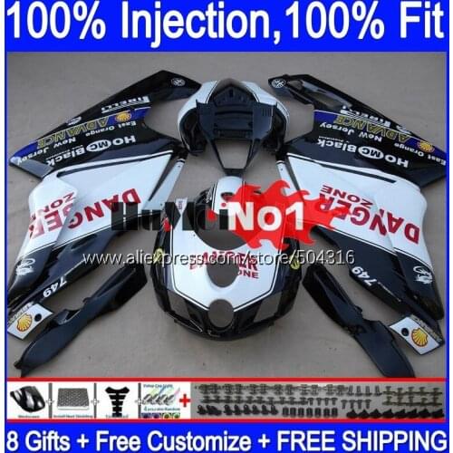OEM Bodywork For DUCATI 749 999 S R 749R 999R Body 123MC.92 white glossy 749-999 2005 2006 749S 999S 05 06 Injection Fairing kit
