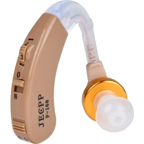 Wholesale 10pcs Digital Hearing Aid Aids Kit Behind the Ear BTE Sound Voice Amplifier F-168