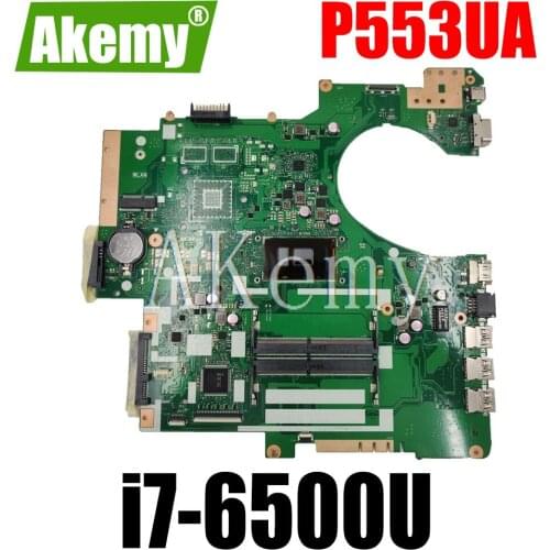 P553UA Laptop Motherboard For Asus P553UJ PRO553U PRO553UJ P553U P2540U P2540UQ P2540UV Original Mainboard W/ i7-6500U SR2EZ