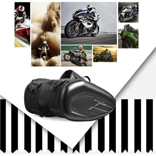 Pair Universal Motorcycle Saddlebag Waterproof Travel Large Capacity Side Saddle Bag Carbon Fiber Rear Seat Package Sturdy 58L