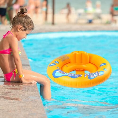 Swimming buoy cartoon printing round inflatable swimming ring summer outdoor beach baby seat PVC swimming ring new 2021