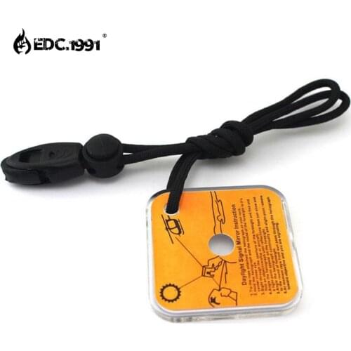 Heliograph Signal Mirror with Whistle Multifunctional Survival Emergency Rescue Signal Mirror Outdoor Survival Tool EDC.1991