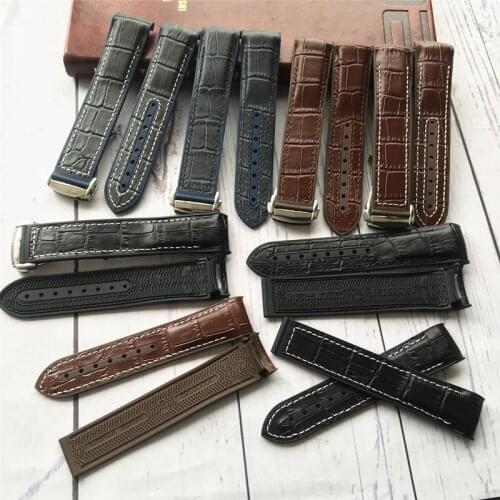 20 22mm Silicone Watches Bands For Omega Seamaster Planet Ocean 600 Watch Strap Brand Leather Bracelet Rubber Sports Replacement