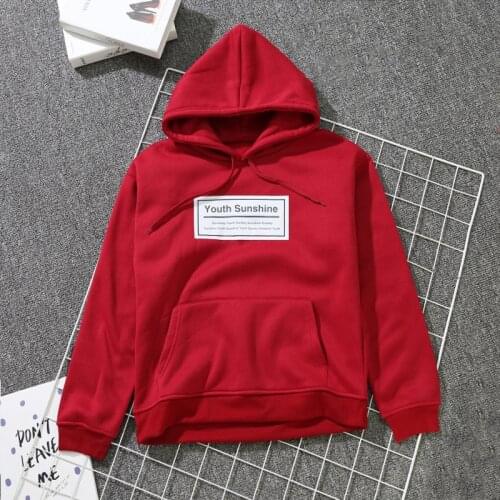 Autumn Winter Sweatshirt Women Harajuku Casual Oversize Long Sleeve Hooded Pullover Letter Print Tops