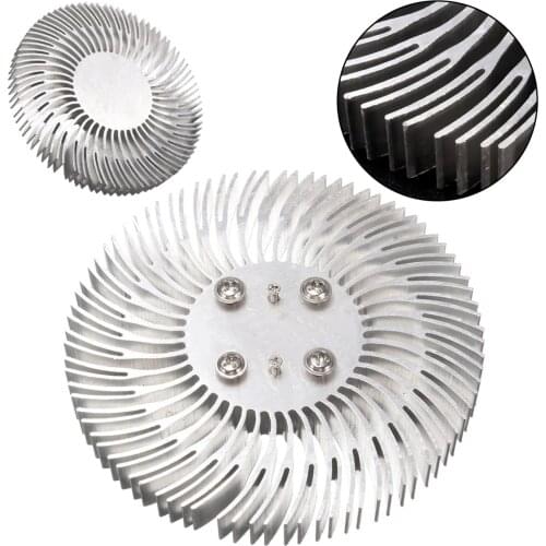 1pc x Round Spiral Aluminum Heat Sink Radiator 90*10mm For 10W High Power LED Lamp