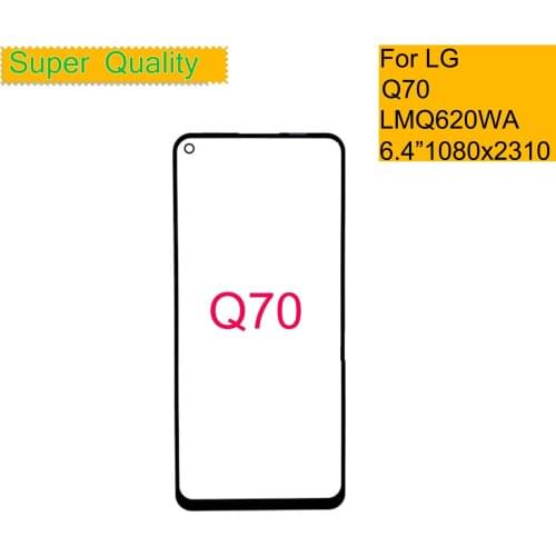 10Pcs/Lot For LG Q70 Q620 Touch Screen Front Glass Panel Front Outer Glass Lens For LG Q70 LCD Glass With OCA Hollow Glue