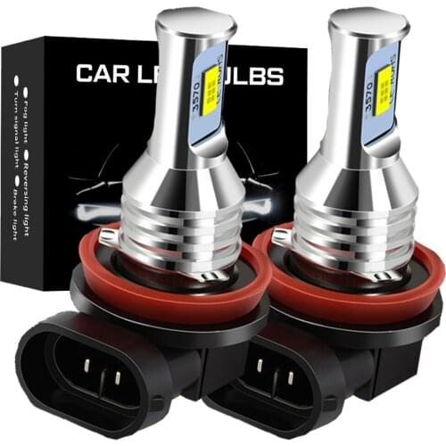 2x 2200LM H8 H11 H16JP LED 9005 HB3 9006 HB4 LED Fog Lamp White Yellow for BMW VW Benz Audi A3 8P A4 B8 B6 A6 C6 C7 BMW E60 E90