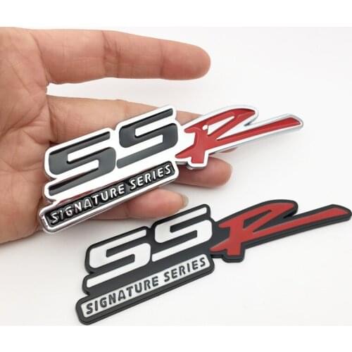 3D SSR Signature Series Logo Metal Car Styling Emblem Tail Body Badge Sticker for Chevrolet Camaro Silverado Corvette Traverse