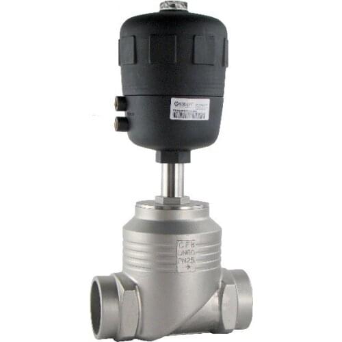 4" inch 2/2 way piston controlled flat-seat valve globe control valve big port with Flange ends 125mm PA actuator