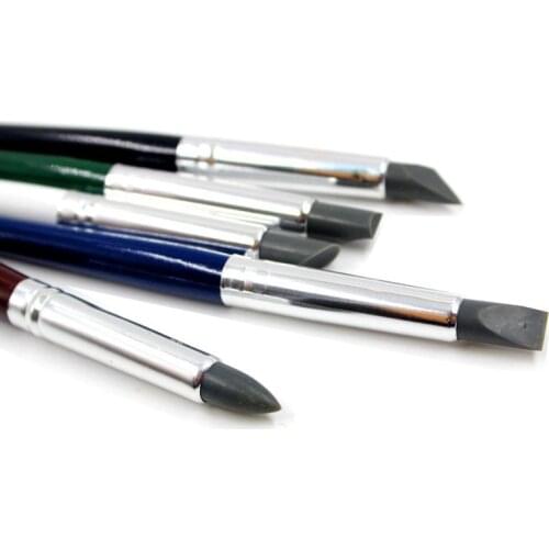 5 pcs sets of colored wood clay to remove fingerprints DIY professional nail tools silicone rubber pens