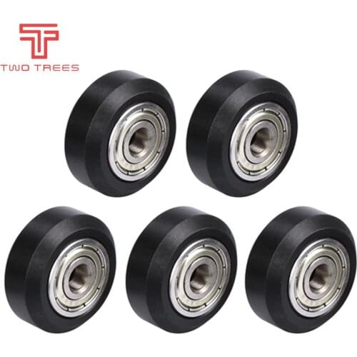5pcs/lot CNC Openbuilds Plastic wheel pom with 625zz idler pulley gear passive round wheel perlin wheel for Ender 3 CR10 CR-10S