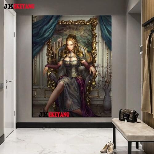 5D DIY square/round Diamond painting Pretty queen Cross Stitch Diamond Embroidery Pattern Rhinestone J3120