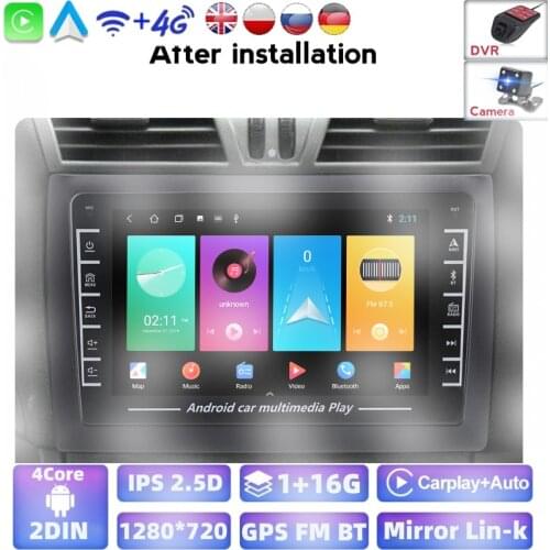 CARPLAY Android 8.1 8 Inch 2din HD Touchscreen GPS Audio Stereo For Fiat Stilo 2010 Car Multimedia Player With Have BT WIFI SWC