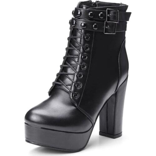 Big Size9 10 11-17 boots women shoes ankle boots for women ladies boots Willow cross binding side zipper