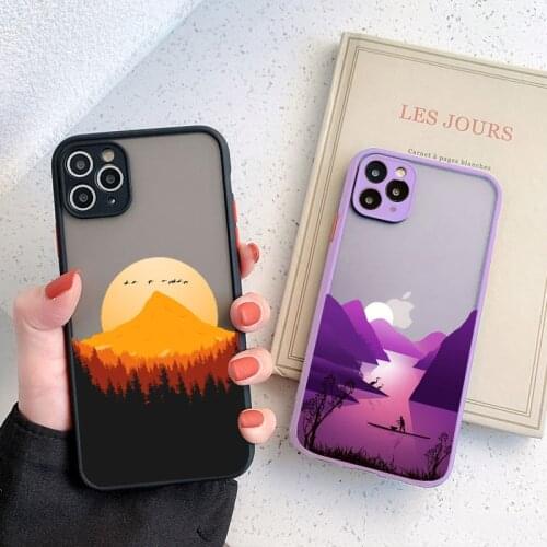 Phone Case For iPhone 6s 7 8 Plus SE 2020 11 12 Pro Max X XR XS MAX Hand Painted Landscape Scenery Back Shockproof Cover Fundas