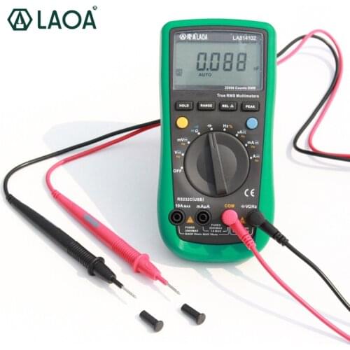 LAOA Digital Multimeter Portable Voltage Meter Ammeter Resistance Tester