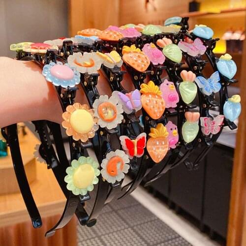 Kids Cute Luminous Hairband Hairpin Hairstyle Cartoon Flower Hairpin Hair Accessories Bows Head Bands for Girls Baby Accessories