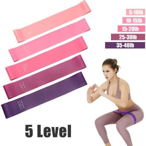 5 Level Elastic Bands For Fitness Gum Resistance Bands Yoga Workout Sport Elastic Bands Rubber Training Exercise Equipments