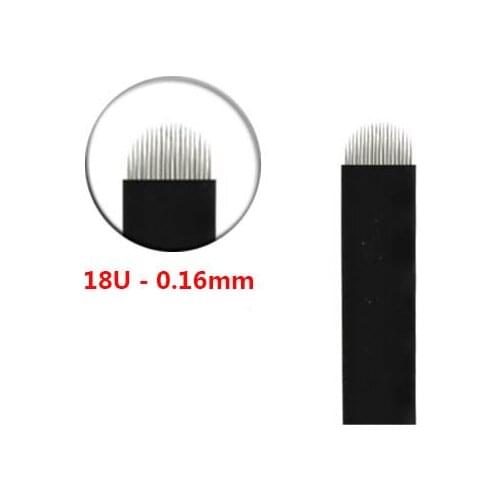 0.18mm U-Shape Nano Tattoo Needles Microblading needle blade 12U 14U 16U 18U Permanent Makeup Eyebrow Eyebrow tebori agulhas