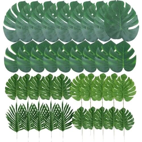 Artificial Tropical Palm Leaves Hawaiian Decor Luau Party Summer Jungle Theme Party Decoration Birthday Wedding Table Decor Home