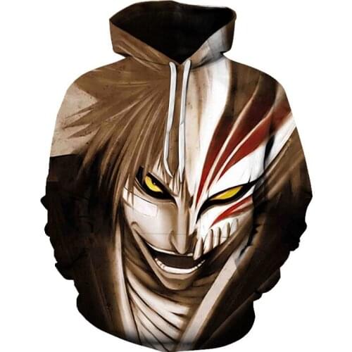 Anime BLEACH Print 3d Men Hoodies Fashion Casual Sweatshirts Autumn Warm Pullovers Hooded Women BLEACH New Hoodie Sweatshirts