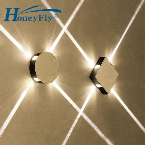 HoneyFly Cross Star LED Wall Lamp AC85-265V Morden Simple Bedside Lamp Narrow Beam Home Decoration Lamp Home Bedroom Dec
