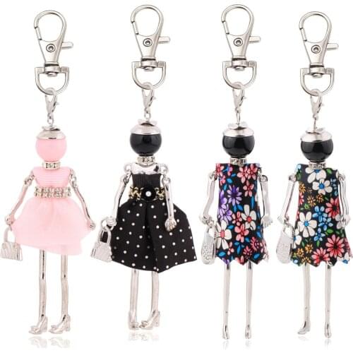 2020 new arrival fashion key chain girl gift women charms flower keychain holder lady bag pendant jewelry accessory