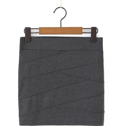 New product ladies slim sexy pencil skirt fashion bright silk skirt bag hip mini skirt