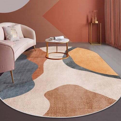 Oval Carpet Nordic Oval Carpet Living Room Modern Bedroom Carpet Warm Mat Anti-slip Home Furnishing Area Large Carpet