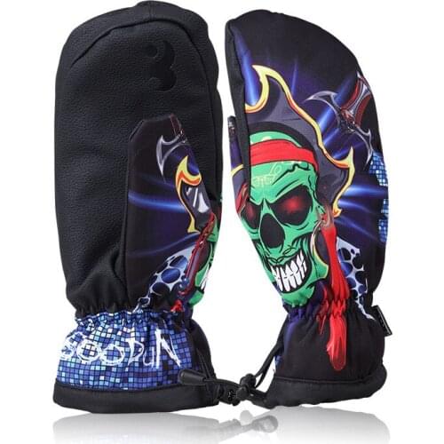 Quality Winter SKull thermal Ski Gloves Waterproof Snowboard gloves Men/Womens guantes for skiing Snowboarding