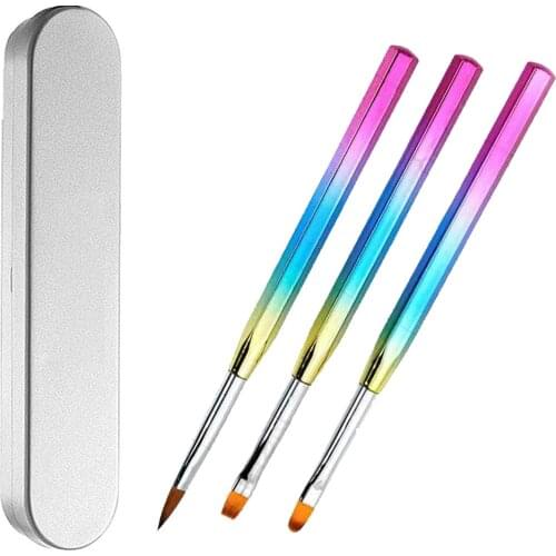 UsiDaer Nail Art Brush for Manicure Poly Nail Gel Tip Extension Acrylic Builder Accessory Polygels Spatula Pen Nail Tools