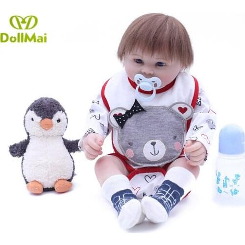 48cm full vinyl silicone reborn baby dolls real ture newborn girl babies alive princess doll child bebe gift reborn menina
