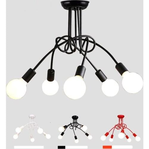 Modern Fashion large spider braided chandeliers white black fabric shades 10 lights Hanging Clusters ceiling lamp living room