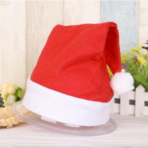 Thick Plush Christmas Hat Santa Claus Hats for Adult New Year Christmas Decoration For Home Santa Claus Gift Warm Winter
