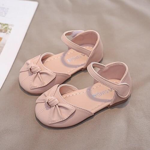 Girls Leather Shoes Spring Autumn New Style Kids Breathable Bow Princess Leather Shoes Fashion Children Casual Shoes Comfortable