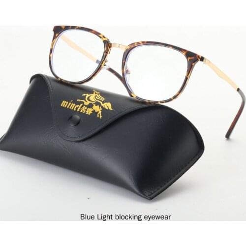Ultralight Blue Light Blocking Glasses Frame Women & Men Retro Round Frame Leopard Optical Computer Male Square Eyeglasses NX