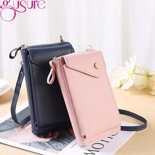 Gusure Brand Mini Crossbody Shoulder Bag Small Women Cell Phone Pocket Purse Ladies Clutch Fashion PU Leather Messenger Handbags