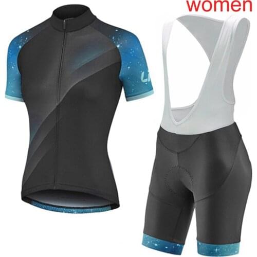 Womens Cycling Jersey Summer Short Sleeve Set Team Bike Shirt 9D Bib Shorts Suit Bicycle Clothes Sports Uniform Racing Clothing